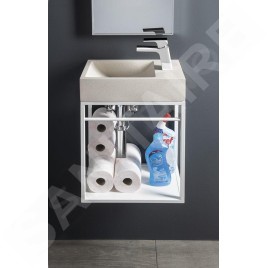 Sapho Ska - Support de lavabo Crest, 395x450x220 mm, blanc mat AR502