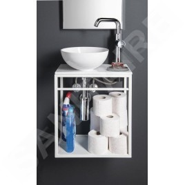 Sapho Ska - Support de lavabo Crest, 395x450x220 mm, blanc mat AR502