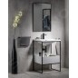 Sapho Ska - Console pour lavabo 595x850x455 mm, 1 tiroir, noir mat/blanc SKA601 Sapho Ska - Console pour lavabo 595x850x455 mm, 1 tiroir, noir mat/blanc SKA601