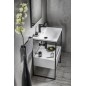 Sapho Ska - Console pour lavabo 595x850x455 mm, 1 tiroir, noir mat/blanc SKA601 Sapho Ska - Console pour lavabo 595x850x455 mm, 1 tiroir, noir mat/blanc SKA601