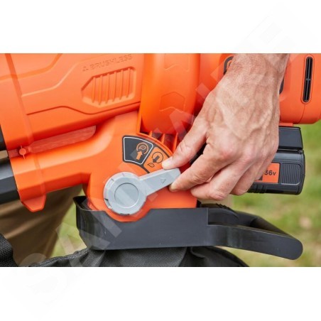 BLACK+DECKER Outils de jardinage - Aspirateur de jardin 3in1 36V sans fil, 1 batterie 2,5 Ah Li-ion, chargeur BCBLV3625L1-QW