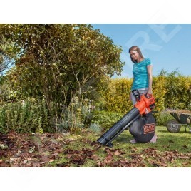 BLACK+DECKER Outils de jardinage - Aspirateur de jardin 3in1 36V sans fil, 1 batterie 2,5 Ah Li-ion, chargeur BCBLV3625L1-QW