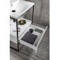 Sapho Ska - Console pour lavabo 595x850x455 mm, 1 tiroir, noir mat/blanc SKA601 Sapho Ska - Console pour lavabo 595x850x455 mm, 1 tiroir, noir mat/blanc SKA601