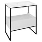 Sapho Ska - Console pour lavabo 745x850x455 mm, 1 tiroir, noir mat/blanc SKA602 Sapho Ska - Console pour lavabo 745x850x455 mm, 1 tiroir, noir mat/blanc SKA602