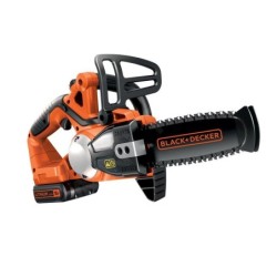 BLACK+DECKER Outils de jardinage - Tronçonneuse sans fil 18V 20 cm, 1 batterie 2.0 Ah Li-ion, chargeur GKC1820L20-QW