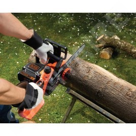 BLACK+DECKER Outils de jardinage - Tronçonneuse sans fil 18V 25 cm, 1 batterie 2.0 Ah Li-ion, chargeur GKC1825L20-QW