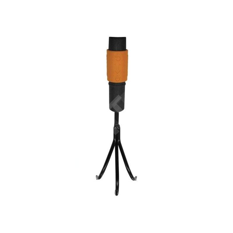 FISKARS Outils de jardinage - Griffe piocheuse à 3 dents spatulées, QuikFit, sans manche 1000683