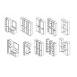 Sapho Espace - Armoire à étagères ouverte 300x1720x320 mm, blanc ESC160-3030