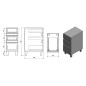 Sapho Avice - Armoire 300x705x480 mm, 3 tiroirs, blanc AV062-3030