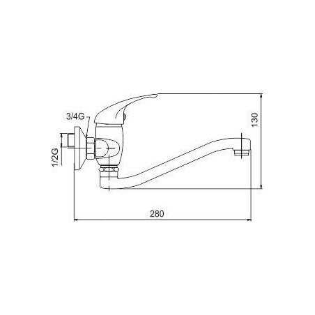 Novaservis Metalia 55 - Mitigeur de lavabo, chrome 55070,0