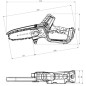 Metabo Outillage - Scie d'élagage sans fil 18V 15 cm, 1x batterie 2.0 Ah, chargeur 600856500