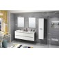 Sapho Wave - Armoire 350x1400x300 mm, 2 portes, blanc/chêne argenté WA245-3011