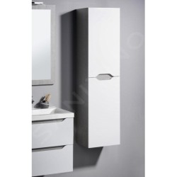 Sapho Wave - Armoire 350x1400x300 mm, 2 portes, blanc/chêne argenté WA245-3011