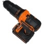 BLACK+DECKER Outillage - Perceuse à percussion sans fil 18 V, 2 batteries 1,5 Ah BDCHD18KB-QW
