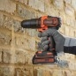 BLACK+DECKER Outillage - Perceuse à percussion sans fil 18 V, 2 batteries 1,5 Ah BDCHD18KB-QW