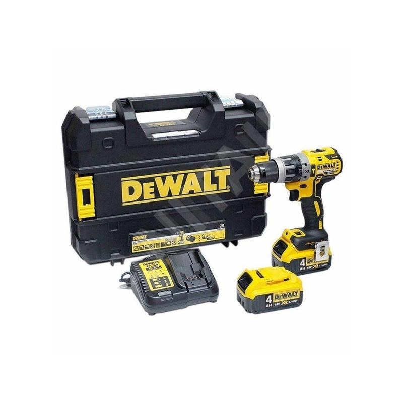 DeWALT Outillage - Perceuse à percussion sans fil 18V, 2 batteries 4,0 Ah XR, chargeur DCD796M2 DeWALT Outillage - Perceuse à percussion sans fil 18V, 2 batteries 4,0 Ah XR, chargeur DCD796M2