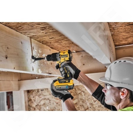 DeWALT Outillage - Perceuse-visseuse sans fil 18V avec percussion, 2x batterie 5 Ah XR POWERSTACK DCD805H2T