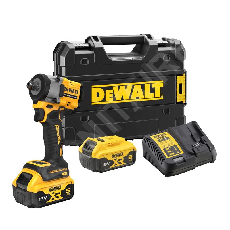 DeWALT Outillage - Boulonneuse à choc sans fil 18V avec 2 batteries XR 5 Ah, 406 Nm DCF922P2T