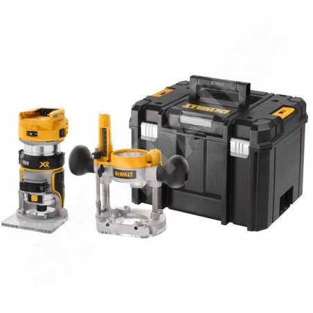 DeWALT Outillage - Affleureuse et défonceuse XR 18V 8 mm Brushless, sans batterie DCW604NT