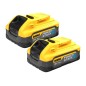 DeWALT Accessoires - Batterie 18V POWERSTACK 5,0 Ah, 2 pièces DCBP518H2