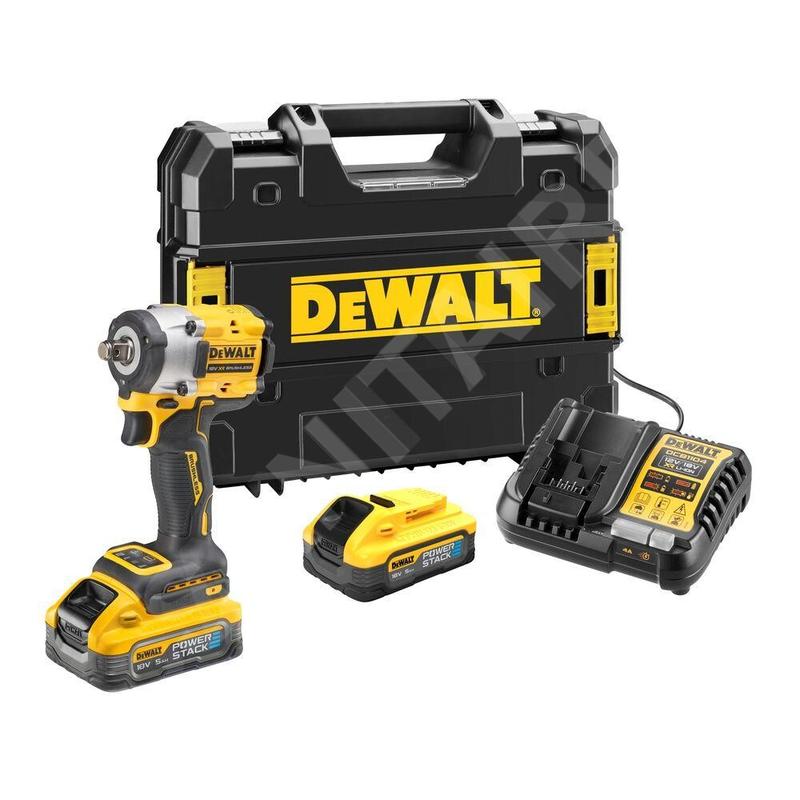 DeWALT Outillage - Boulonneuse à chocs sans fil 18 V, 2 batteries 5,0 Ah DCF921H2T
