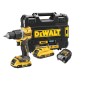 DeWALT Outillage - Perceuse-visseuse à percussion sans fil 18V, 2 batterie 2.0 Ah XR, chargeur DCD100YD2T