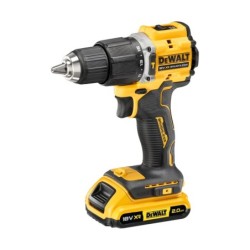 DeWALT Outillage - Perceuse-visseuse à percussion sans fil 18V, 2 batterie 2.0 Ah XR, chargeur DCD100YD2T