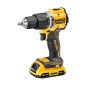 DeWALT Outillage - Perceuse-visseuse à percussion sans fil 18V, 2 batterie 2.0 Ah XR, chargeur DCD100YD2T