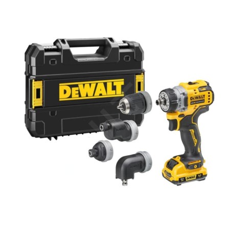 DeWALT Outillage - Perceuse 12V AKU 4in1, 2x batterie 3,0 Ah XR, chargeur DCD703L2T