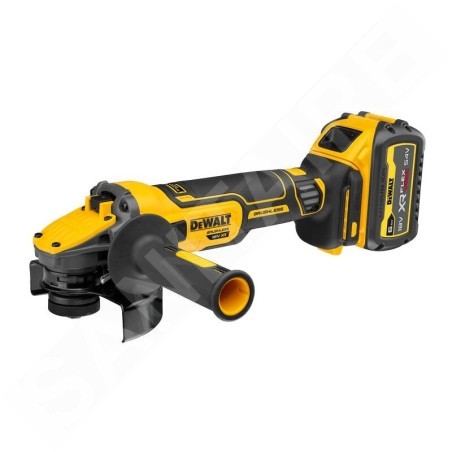 DeWALT Outillage - Meuleuse d'angle AKU 18V 125 mm, 1x batterie 6,0 Ah FLEXVOLT, chargeur DCG409T1