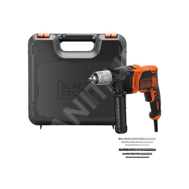 BLACK+DECKER Outillage - Perceuse à percussion 850 W, avec accessoires BEH850K-QS