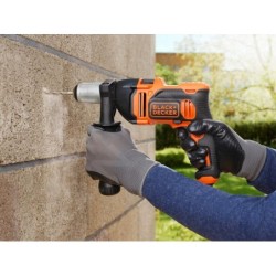 BLACK+DECKER Outillage - Perceuse à percussion 850 W, avec accessoires BEH850K-QS
