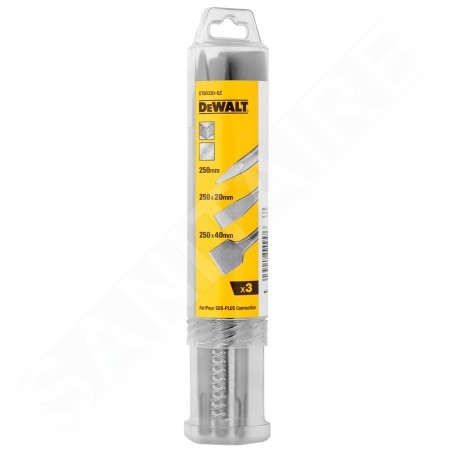 DeWALT Accessoires - Jeu de burins SDS-Plus à 3 branches DT60330