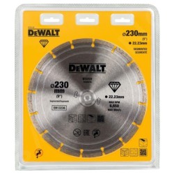 DeWALT Accessoires - Lame de scie diamantée segmentée 230 x 22,2 mm pour cloisons sèches DT3731