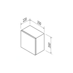 Sapho Espace - Armoire 350x350x220 mm, 1 porte gauche/droite, blanc mat ESC830-3131