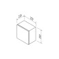 Sapho Espace - Armoire 350x350x220 mm, 1 porte gauche/droite, blanc mat ESC830-3131