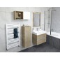 Sapho Espace - Armoire 350x350x220 mm, 1 porte gauche/droite, blanc mat ESC830-3131