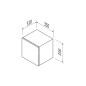 Sapho Espace - Armoire 350x350x320 mm, 1 porte gauche/droite, blanc mat ESC730-3131