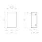 Sapho Espace - Meuble 350x600x220 mm, 1 porte gauche/droite, blanc mat ESC430-3131