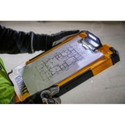 DeWALT Accessoires - Porte-documents durables avec pince et éclairage LED, TSTAK DWST82732-1