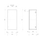 Sapho Espace - Armoire 350x780x320 mm, 1 porte gauche/droite, blanc mat ESC630-3131