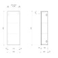Sapho Espace - Armoire 350x940x220 mm, 1 porte gauche/droite, blanc mat ESC110-3131