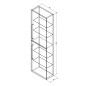 Sapho Theia - Armoire 400x1400x200 mm, 2 portes, blanc TH400-3030