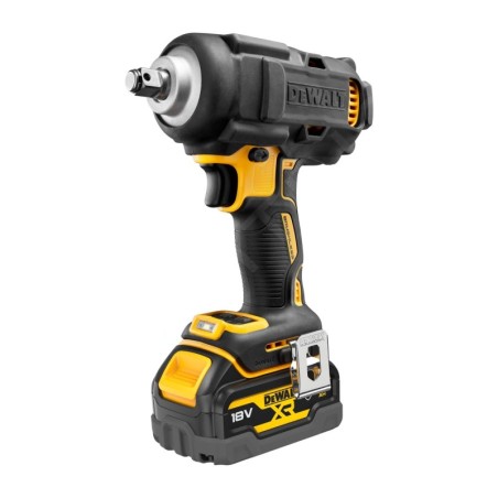 DeWALT Outillage - Clé à chocs sans fil 18V, 2 batteries 5,0 Ah XR, housse en caoutchouc, chargeur DCF891P2G