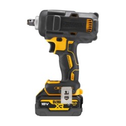 DeWALT Outillage - Clé à chocs sans fil 18V, 2 batteries 5,0 Ah XR, housse en caoutchouc, chargeur DCF891P2G