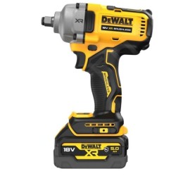 DeWALT Outillage - Clé à chocs sans fil 18V, 2 batteries 5,0 Ah XR, housse en caoutchouc, chargeur DCF891P2G