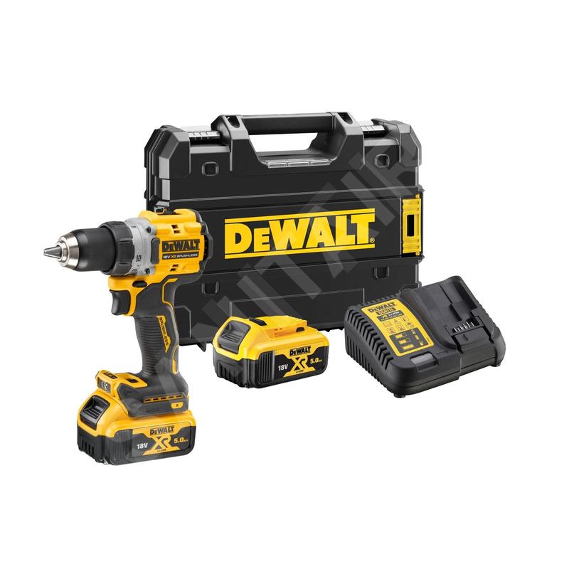 DeWALT Outillage - Perceuse-visseuse compacte XR 18V, 2 batteries 5Ah DCD800P2T