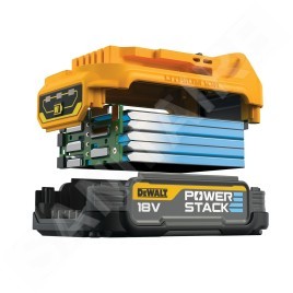 DeWALT Accessoires - Lot de 2 batteries de rechange 18V POWERSTACK, 1,7 Ah DCBP034E2