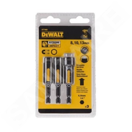 DeWALT Accessoires - Jeu de 3 douilles EXTREME IMPACT DT7460