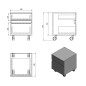Sapho Avice - Armoire 450x570x485 mm, 2 tiroirs, blanc AV063-3030